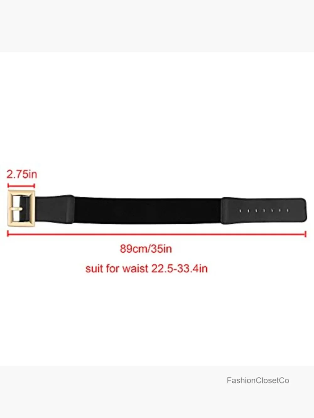 Women Wide Elastic Dress Belt Stretch Waist Cinch Belt Vintage PU Leather Buckle